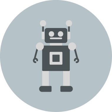 robot. Web simgesi basit illüstrasyon 