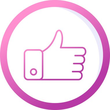 Baş parmak işareti. Basit resimleme