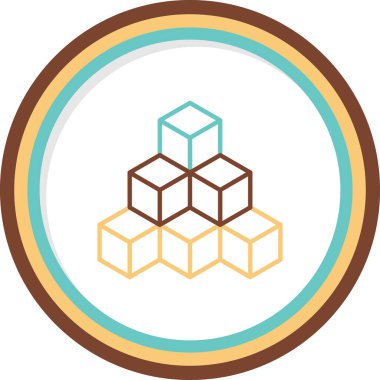 küp web simgesi basit tasarım 