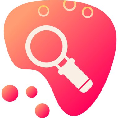 Büyütme cam simgesi, vektör illüstrasyonu 