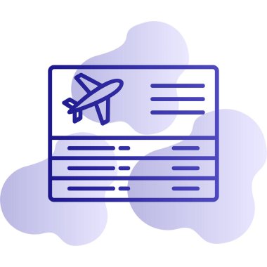 Seyahat ikonunun vektör illüstrasyonu. Ayrılışlar                   