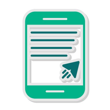 mobil ileti simgesi, vektör illüstrasyonu basit tasarım