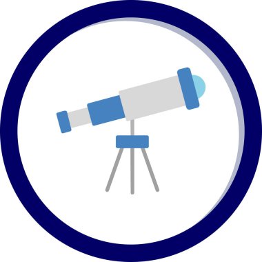 Teleskop. Web simgesi basit illüstrasyon