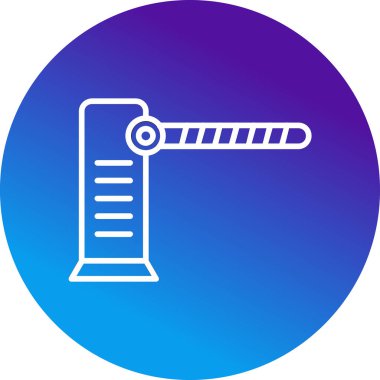 Güvenlik Kapısı Web Simgesi. Basit Vektör İllüstrasyonu