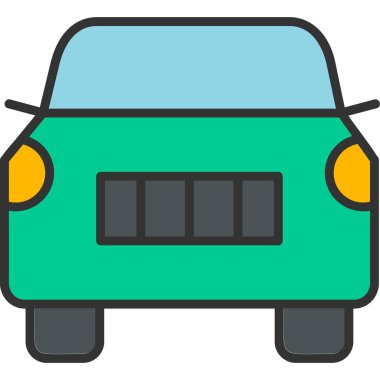 araba web simgesi basit illüstrasyon 