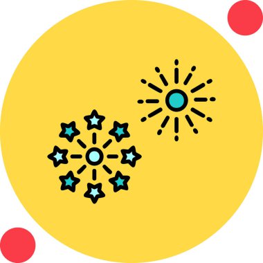 Vektör illüstrasyonu, simge Havai fişek ögesi 