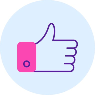 Baş parmak işareti. Basit resimleme