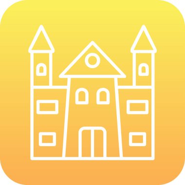 Şato. Web simgesi basit illüstrasyon