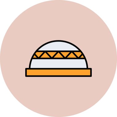 Bosu Ball web simgesi vektör illüstrasyonu