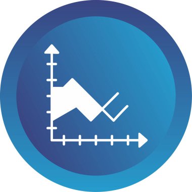 Line Chart web icon, vector illustration