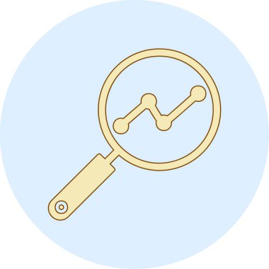 Analitik Araştırma. Web simgesi basit illüstrasyon             