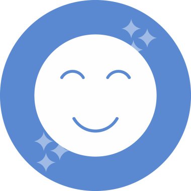 Gülümse. Web simgesi basit illüstrasyon