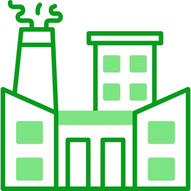 Fabrika. Web simgesi basit illüstrasyon                    