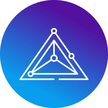 Piramit Grafik simgesi, vektör illüstrasyonu basit tasarım