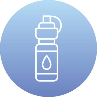 Su şişesi. Web simgesi basit illüstrasyon