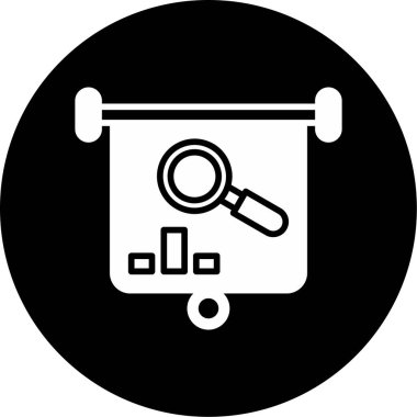 Analiz web simgesi, vektör illüstrasyonu