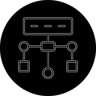 Algoritma. Web simgesi basit tasarım          