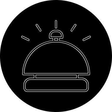 Desk Bell modern simgesinin vektör çizimi            