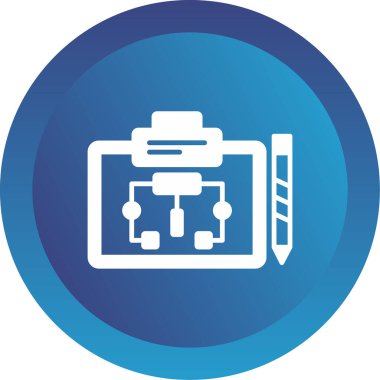 Basit illüstrasyon web simgesi planlama 