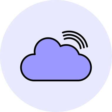 Rss Bulut simgesi, vektör illüstrasyonu basit tasarım