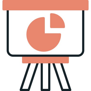 Pasta çizelgesi simgesi, vektör illüstrasyonu 