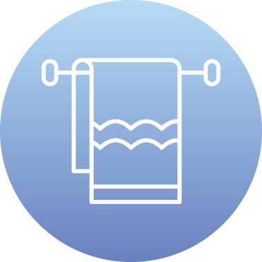 Havlu ağ simgesi, vektör illüstrasyonu 