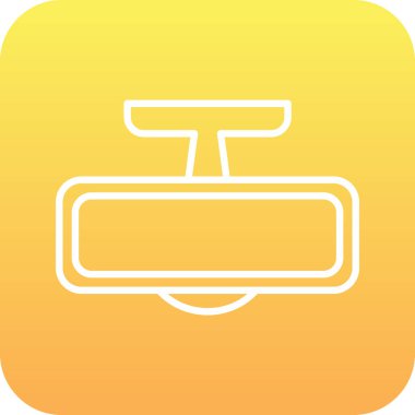 Arka Ayna modern simgesinin vektör illüstrasyonu                        