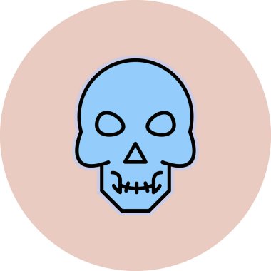 Kafatası. Web simgesi basit illüstrasyon