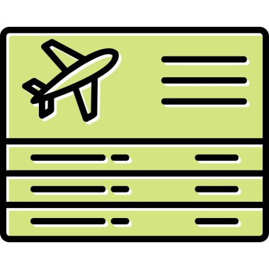 Seyahat ikonunun vektör illüstrasyonu. Ayrılışlar                   