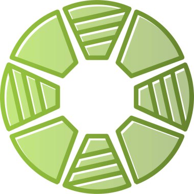 Donut Çizelgesi simgesinin vektör çizimi 