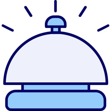 Desk Bell modern simgesinin vektör çizimi            