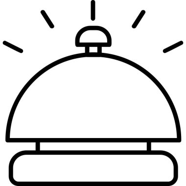 Desk Bell modern simgesinin vektör çizimi            
