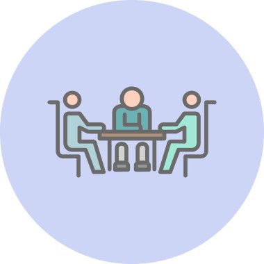 toplantı web simgesi vektör illüstrasyonu 