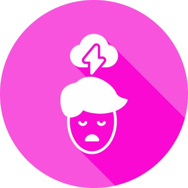 Vahşi adam kafası. Web simgesi vektör illüstrasyonu