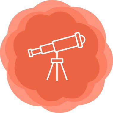 Teleskop. Web simgesi basit illüstrasyon