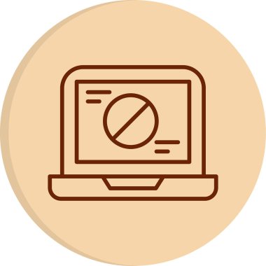 Bilgisayar. Web simgesi basit illüstrasyon