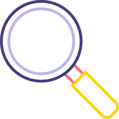 Büyütme cam simgesi, vektör illüstrasyonu 