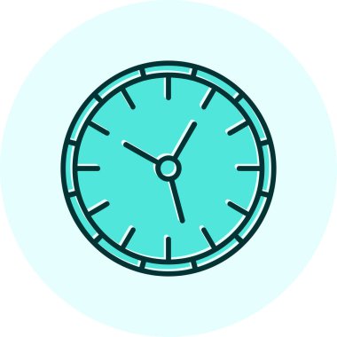 Saat simgesi, vektör illüstrasyonu basit tasarım