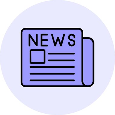 Bir gazete simgesinin vektör illüstrasyonu