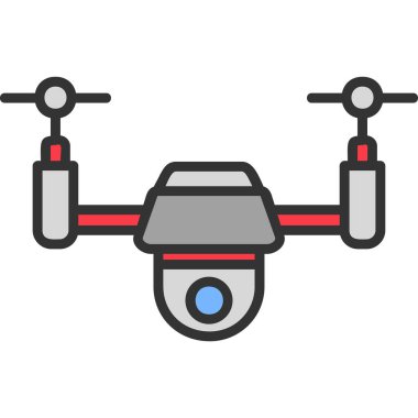 Drone simgesi vektör illüstrasyon tasarımı