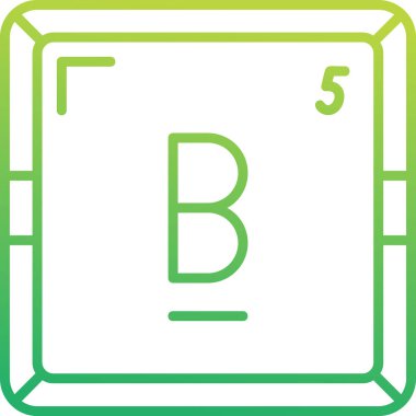 Boron modern simgesinin vektör illüstrasyonu                      