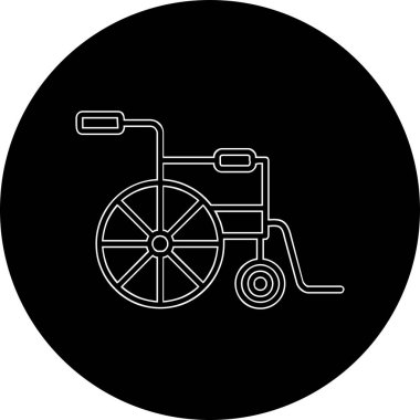 Tekerlekli sandalye web simgesinin vektör çizimi