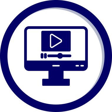 video oynatıcı simgesi, vektör illüstrasyonu basit tasarım