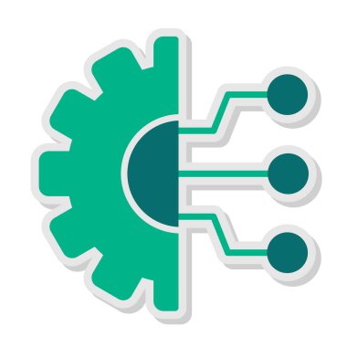 Technology flat icon, vector illustration 