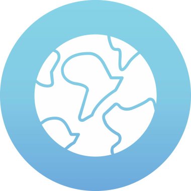 toprak küresi simgesi, vektör illüstrasyonu basit tasarım