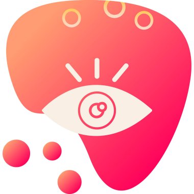 Göz. Web simgesi basit illüstrasyon 