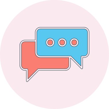 Sohbet baloncukları simgesi, vektör illüstrasyonu basit tasarım