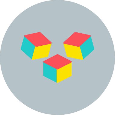 küp web simgesi basit tasarım 