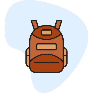 Sırt çantası. Web simgesi basit illüstrasyon