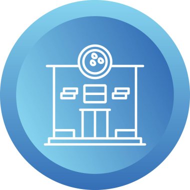 Bowling salonu simgesi, vektör illüstrasyonu